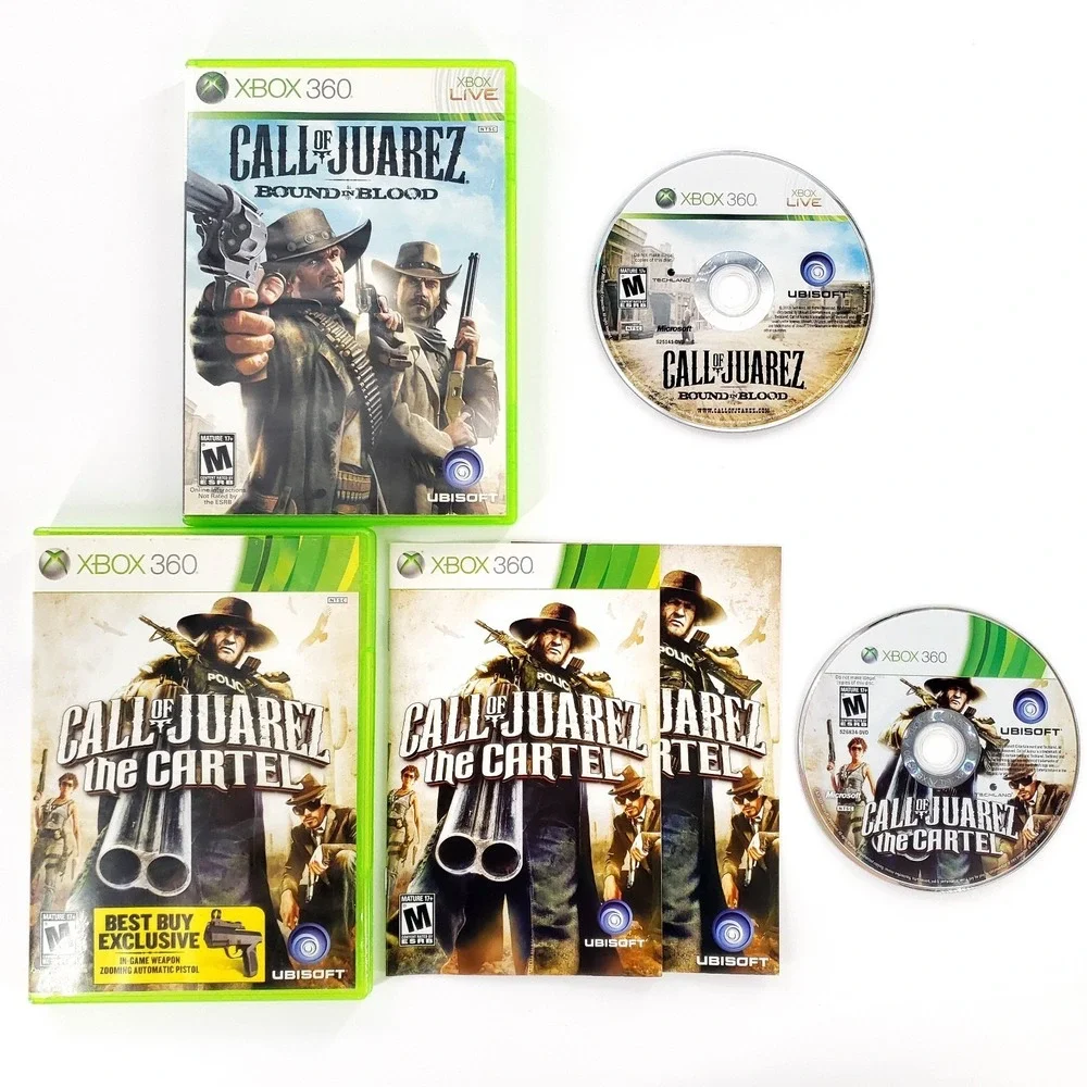 Call of Juarez: Bound In Blood & The Cartel Microsoft Xbox 360 Tested & Works